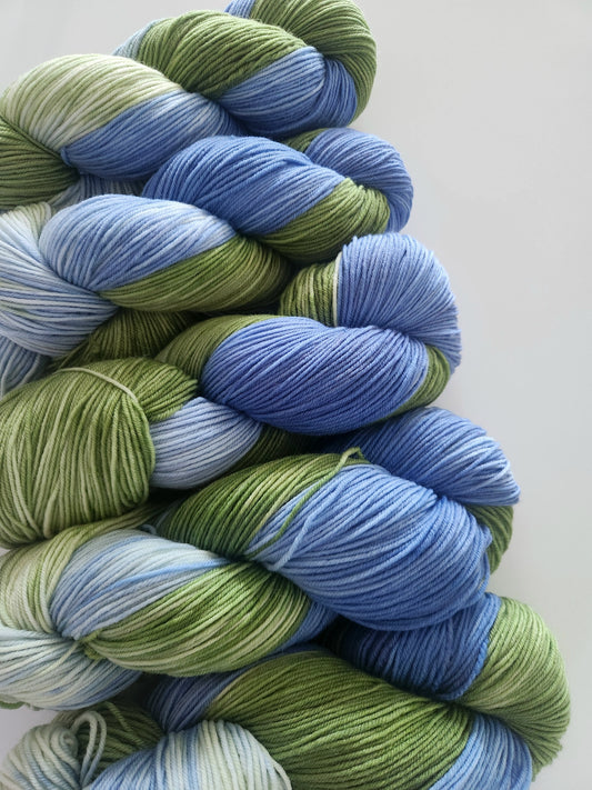 One Green Eye, One Blue - The Magic We Inherit Collection - Hand Dyed Yarn